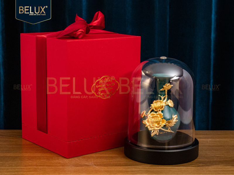 Bình Hút Lộc dát vàng 24k&nbsp;18x24cm